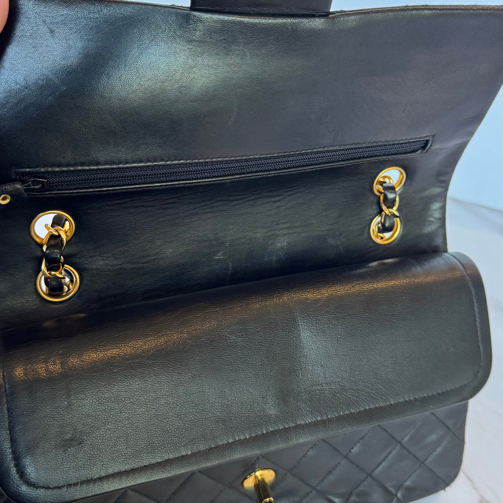 CHANEL double flap negra