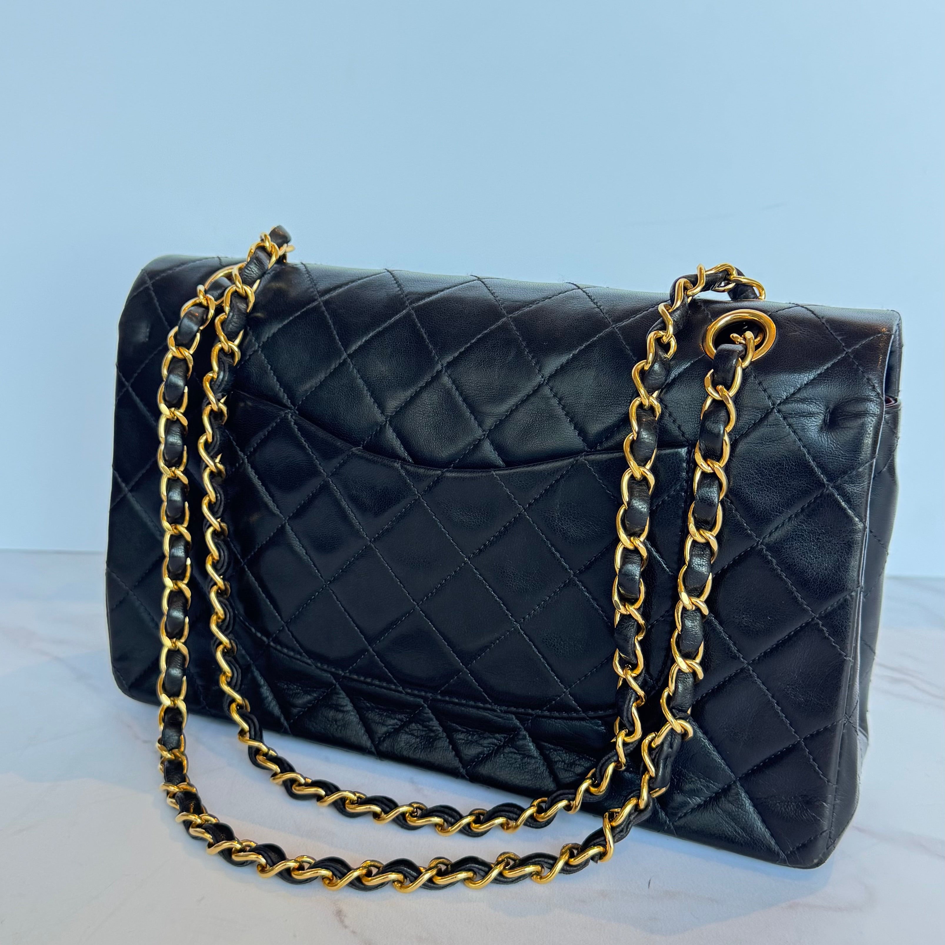 CHANEL double flap negra