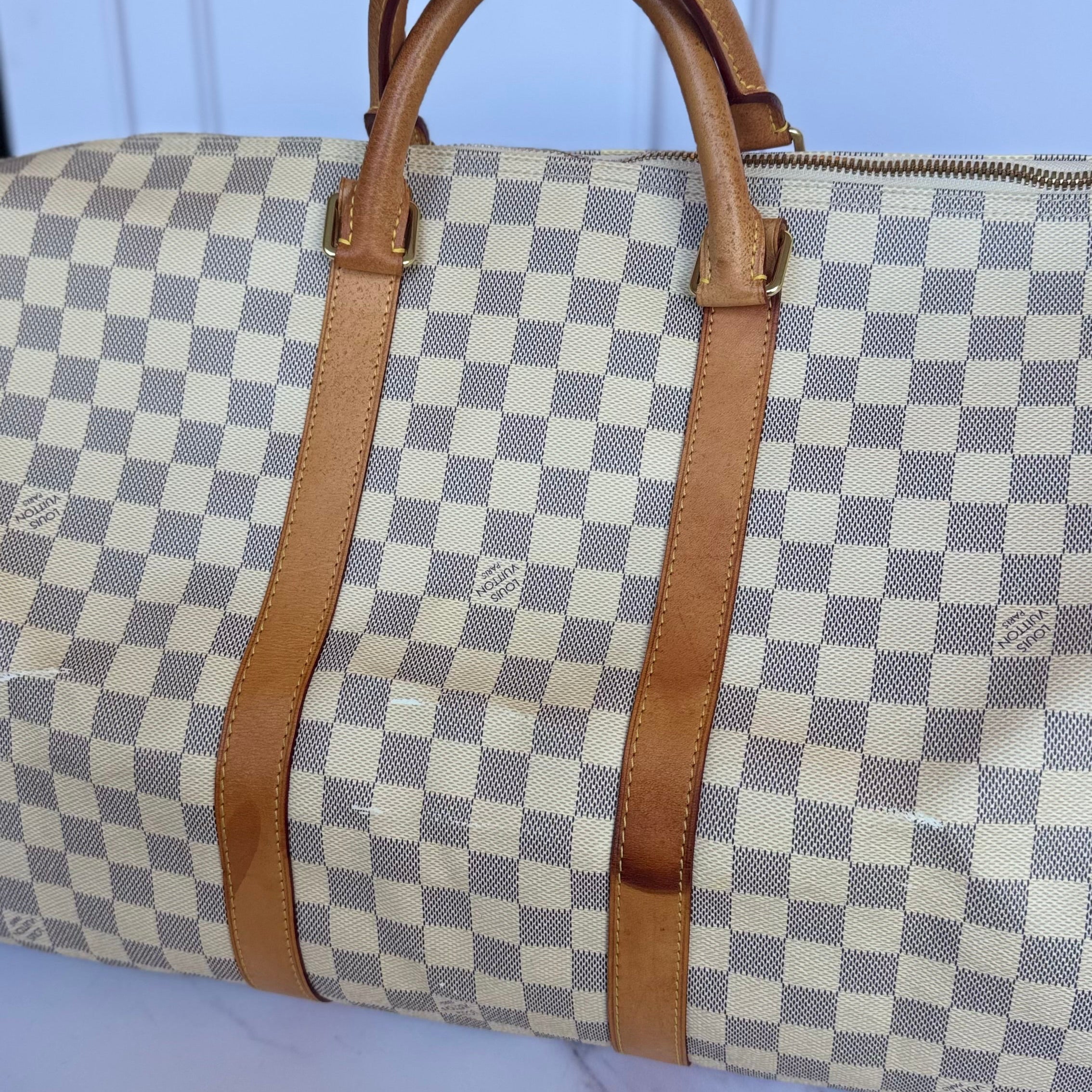 KEEPALL 55 Damier Azure