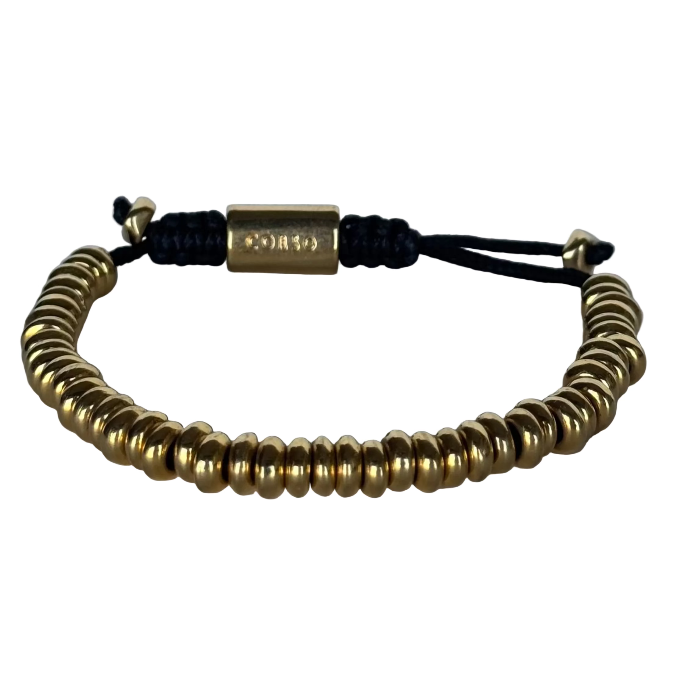 Pulsera baño de oro y tela