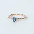 Anillo Aguamarina