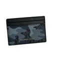 Tarjetero militar azul con negro Michael Kors