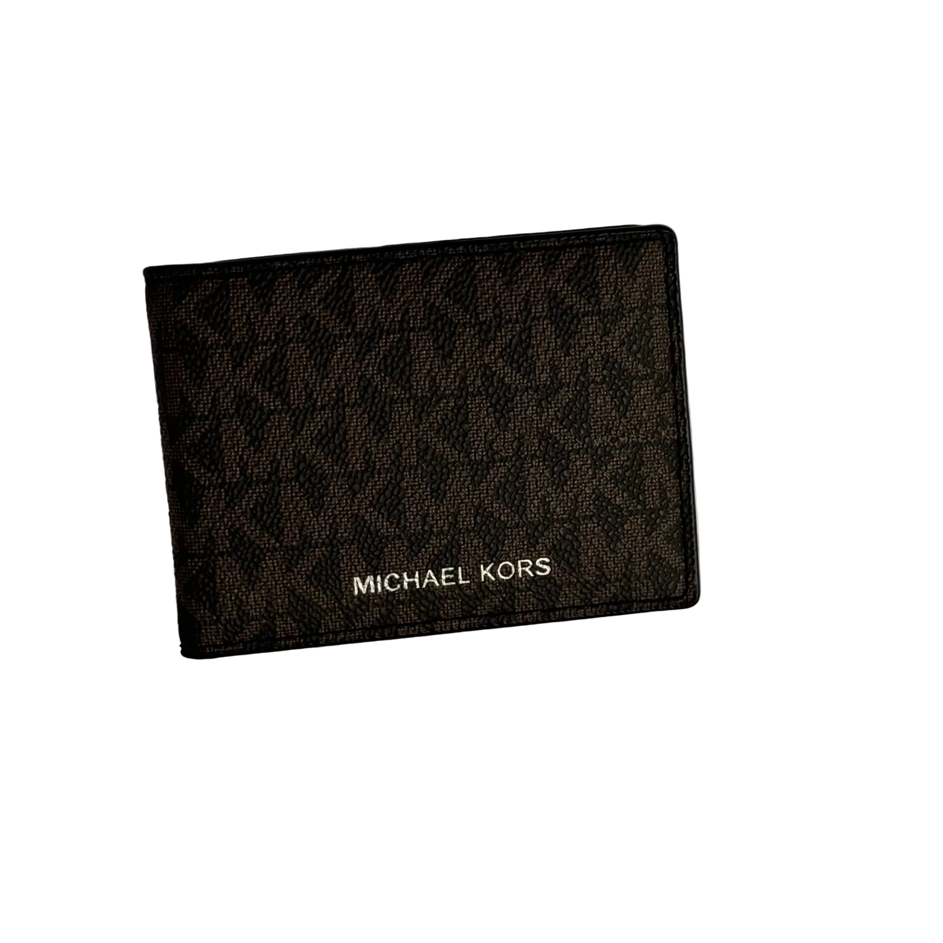 Cartera cafe con logo Michael Kors
