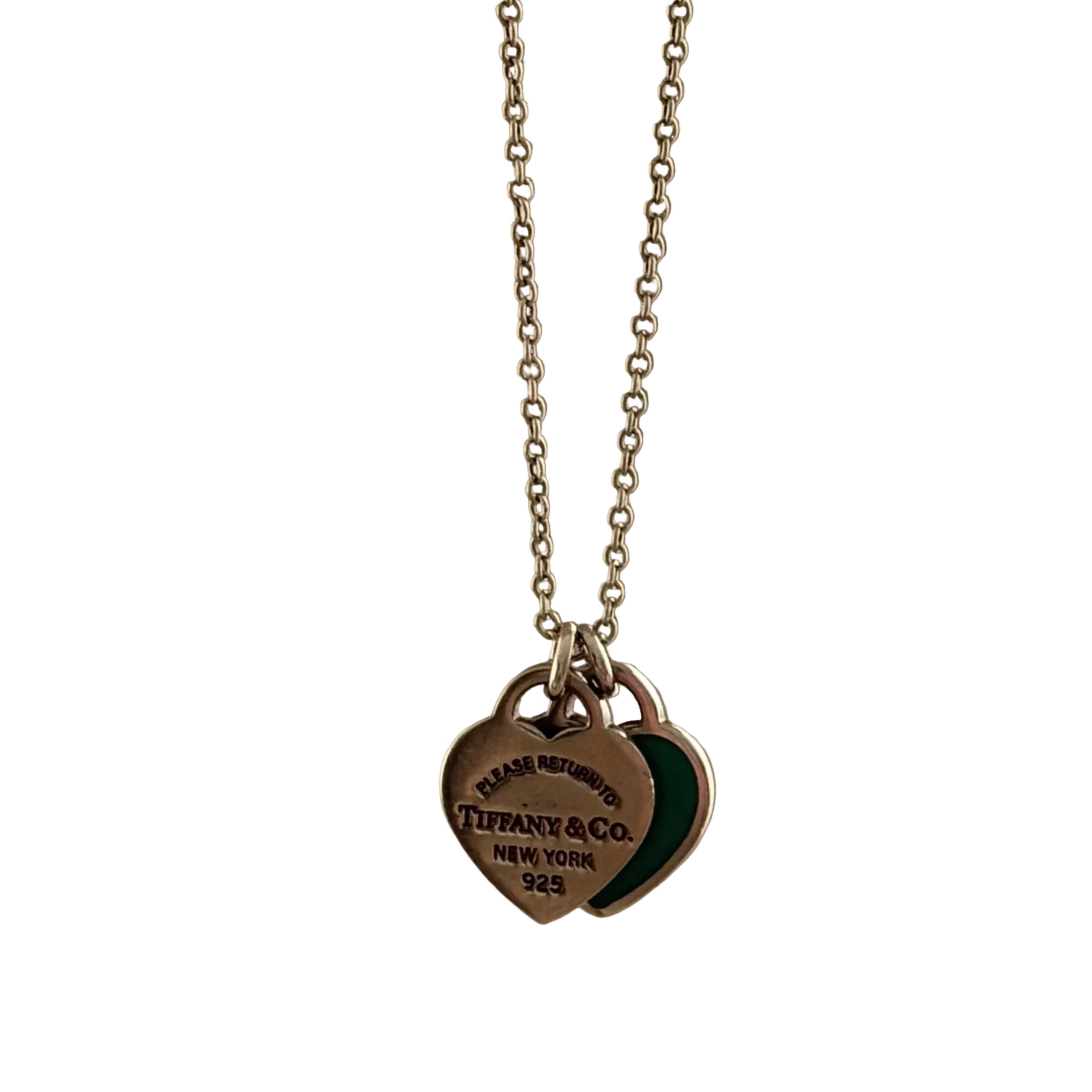 Collar doble corazón azul Tiffany & Co