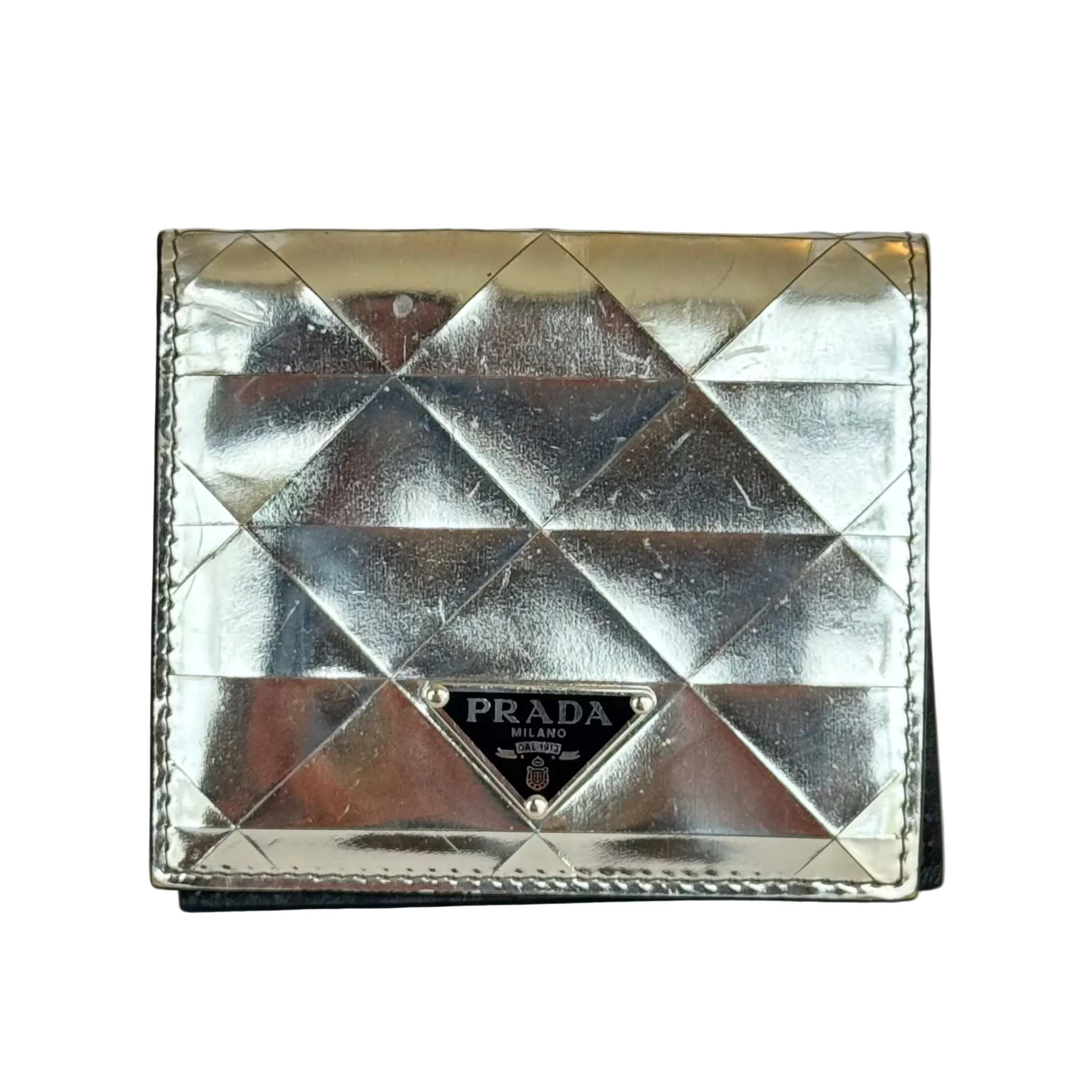 Tarjetero Prada color plata