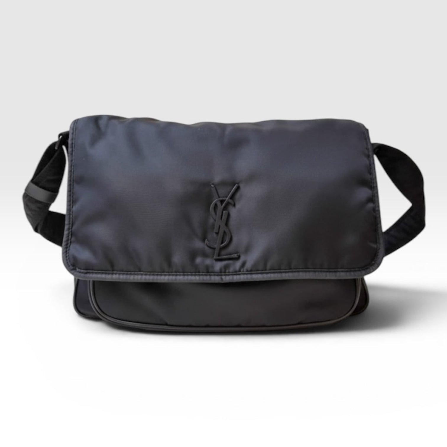 Saint Laurent Niki Leather Nylon Messenger bag
